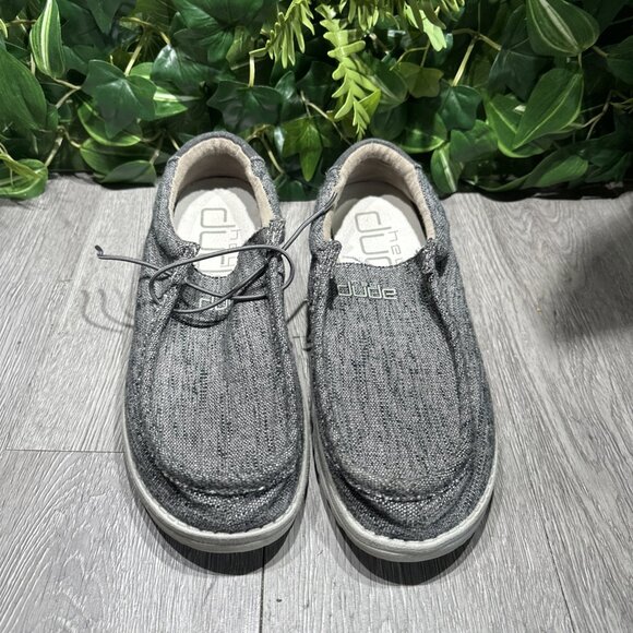Hey Dude Mens Wally Woven Sneakers Shoes Slip On Gray Carbone Size 10 main image 5